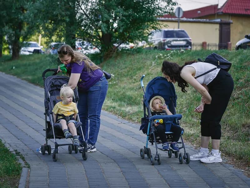 Barnevogn på tur